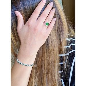 cubic zirconia Stone bolo set Bracelet,Ring